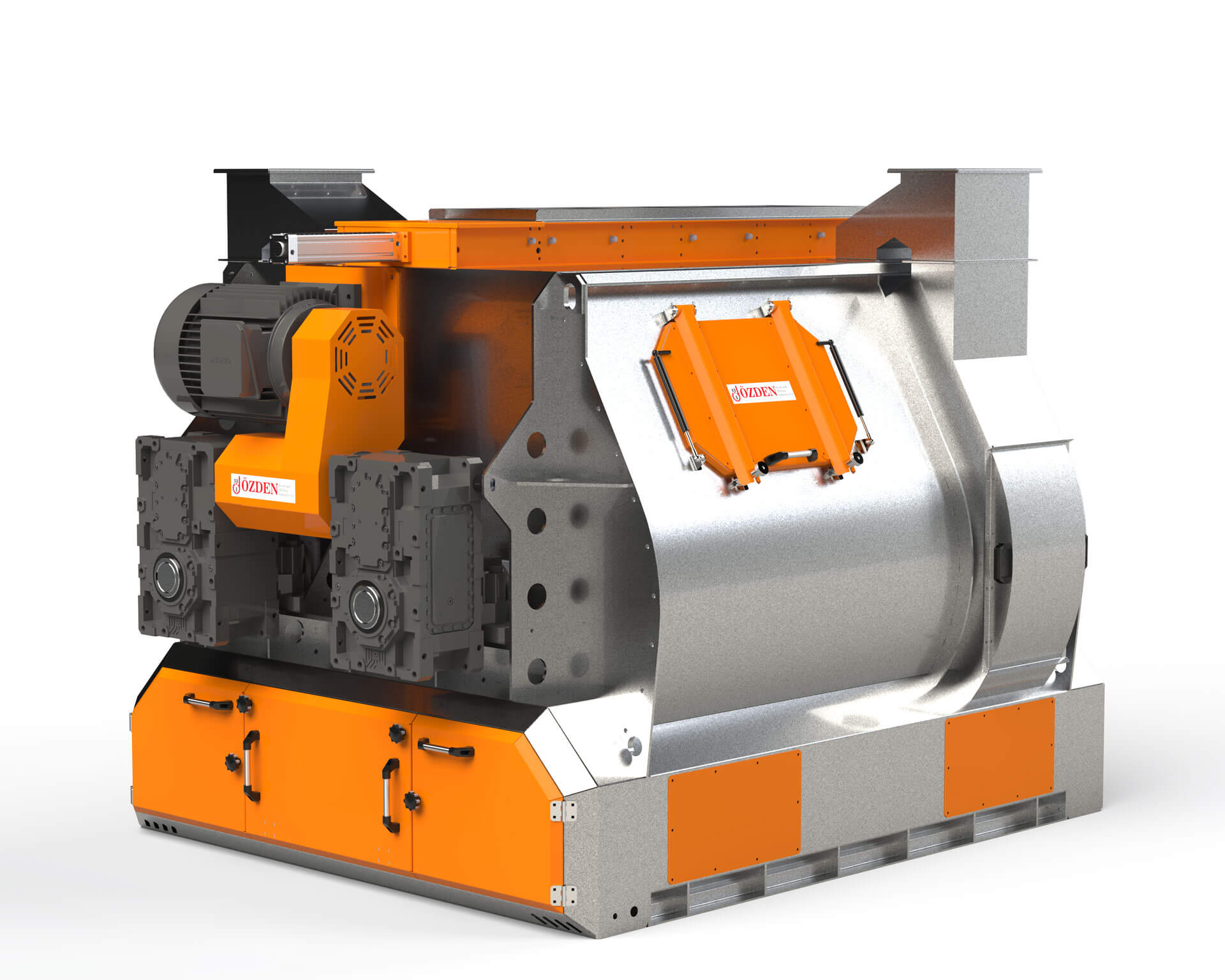 Melangeur || ÖZDEN FRAISEUSES D'ALIMENTATION - INDUSTRIE DE LA MOUTURE - Özden Feed Mill Machinery - Fabrication de machines pour usines d'aliments, usines de farine, usines de sel - Installation d'équipements, Aspirateur, Broyeur à marteaux, Balance d'ensachage, Rouleau double, Sasor de déchets, Élévateur, Sasor de semoule, Filtre à jet, Écortiqueur, Tamis carré, Brosse à son, Tableau de commande, Convoyeur à vis, Séparateur Vibro, Trieur, Rotoflow, Séparateur de pierres, Rouleau simple, Presse à granulés, Mélangeur de mélasse, Broyeur à marteaux, Mélangeur, Accessoires.